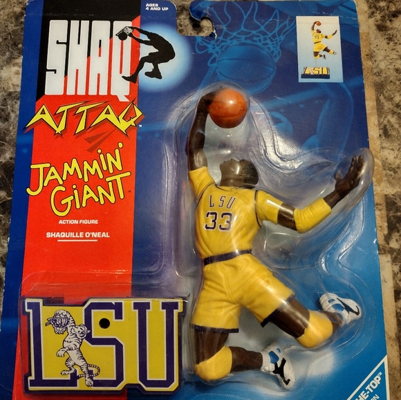 Kenner 1993 SHAQ ATTACK Jammin' Giant Shaq Action Figure LSU TIGERS - Picture 1 of 3